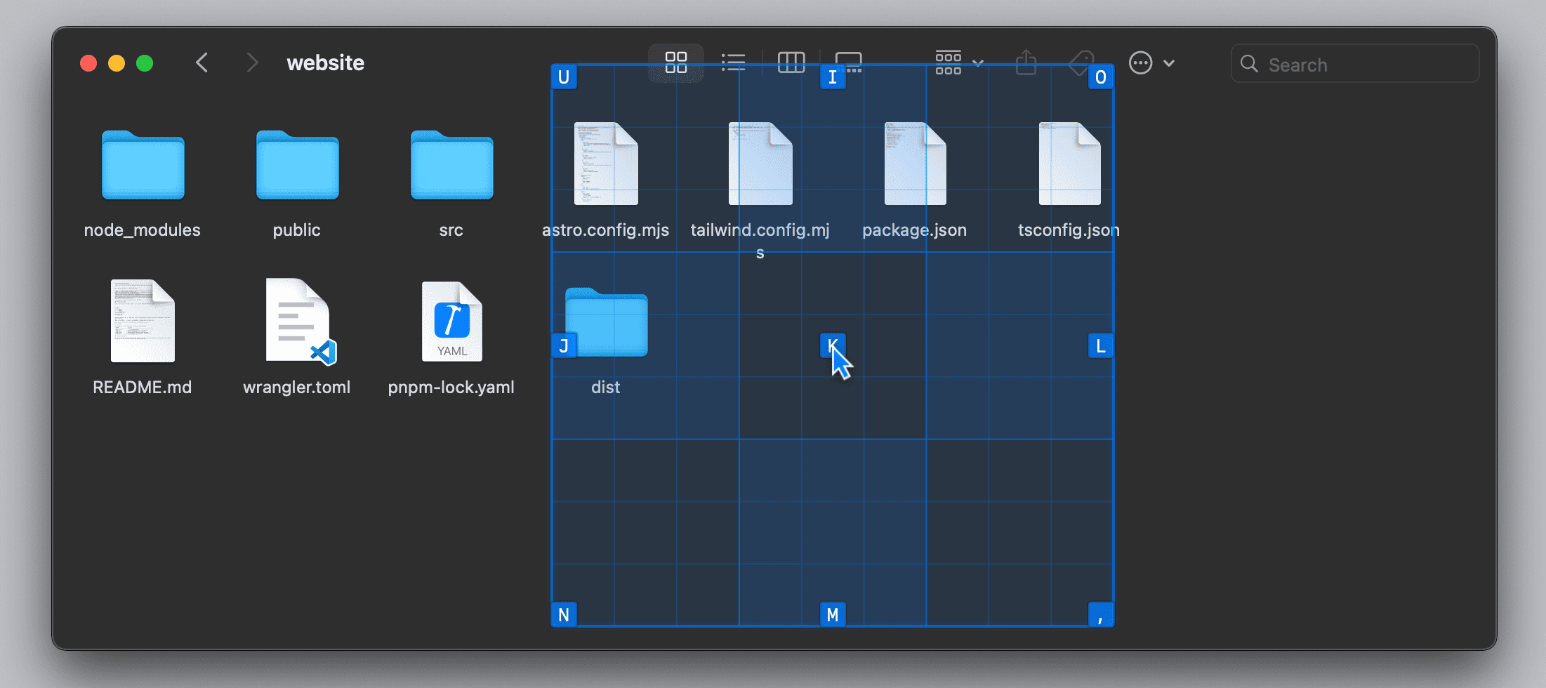 Regular Mode Nine-Square-Grid